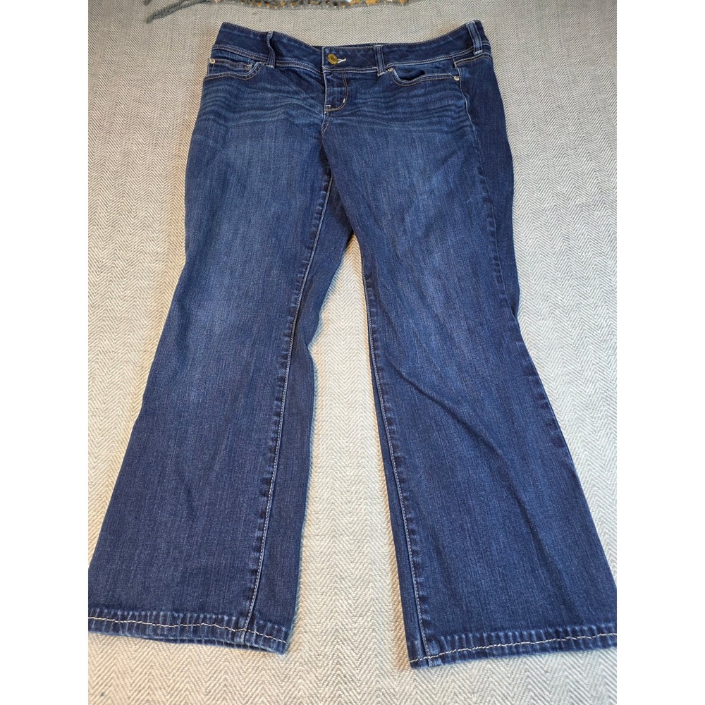 American Eagle Slim Boot Stretch Jeans Dark Wash Blue Denim Size 16 Regular